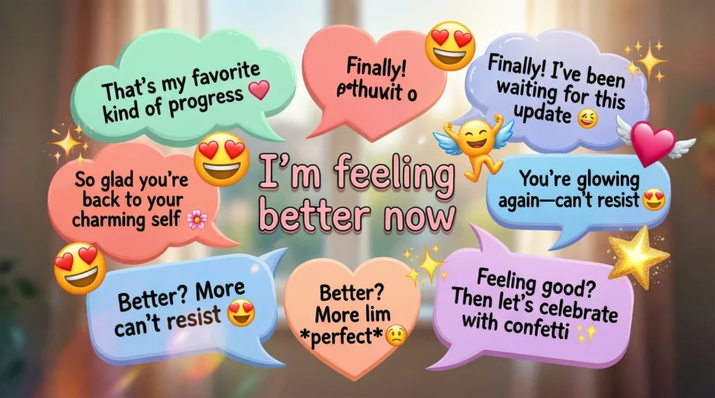 Best Responses to “I’m Feeling Better Now”