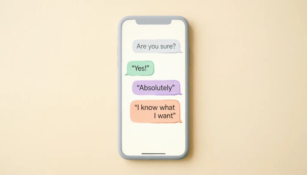 Perfect Responses to “Are You Sure?