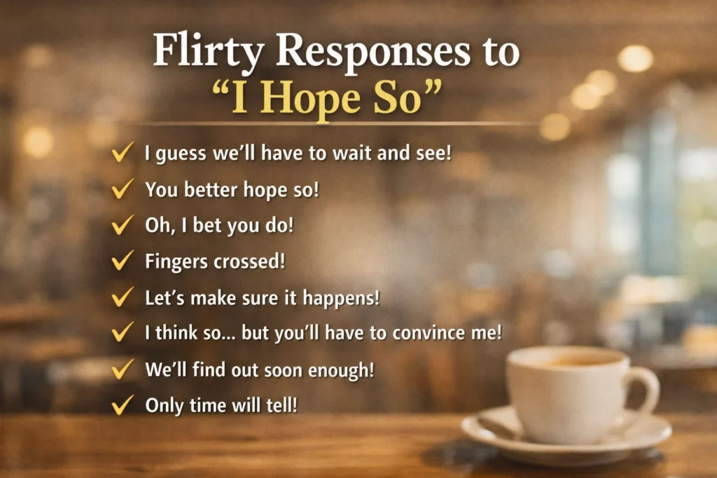 Flirty Responses to “I Hope So”