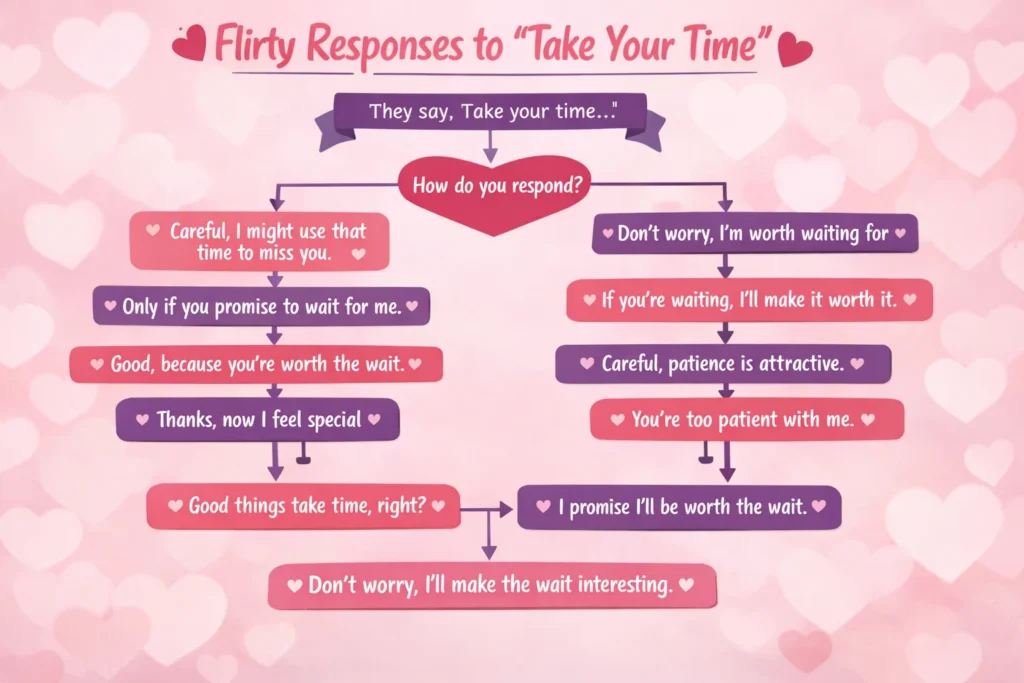 Flirty Responses to “Take Your Time”