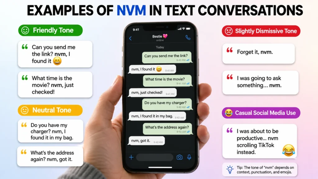 Examples of NVM in Text Conversations
