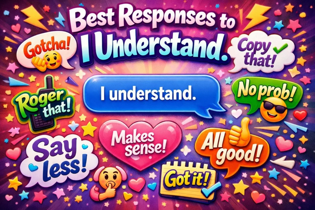 Best Responses to “I Understand”
