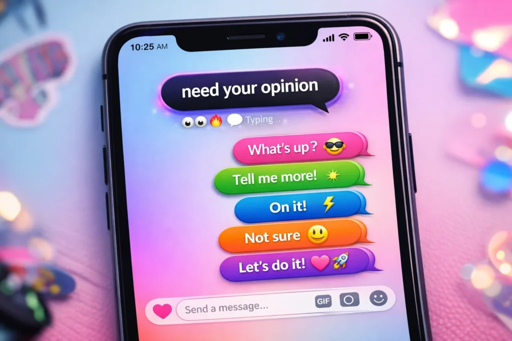 Best Responses to “Need Your Opinion”