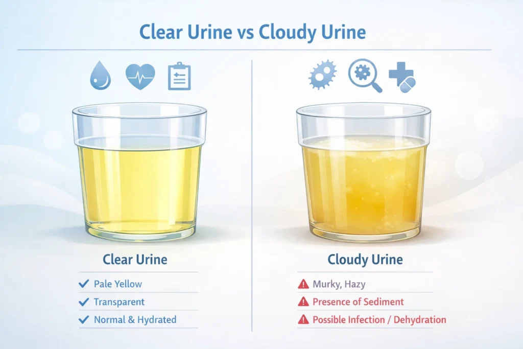 Cloudy Urine Means in Text