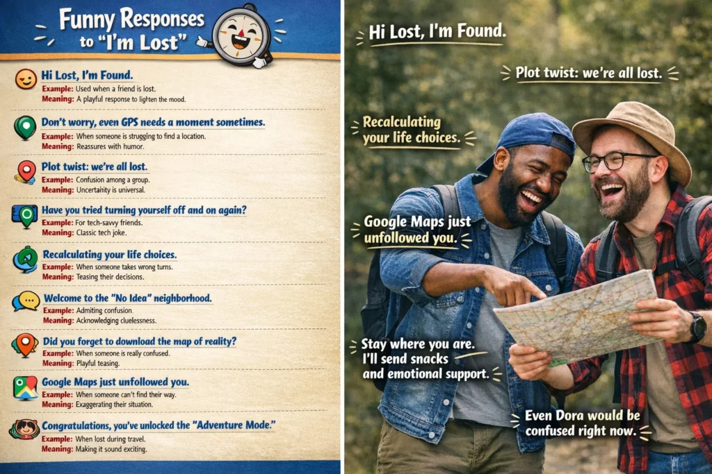 😂 Funny Responses to “I’m Lost”
