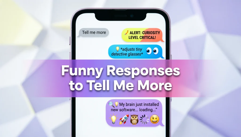 Funny Responses to “Tell Me More”
