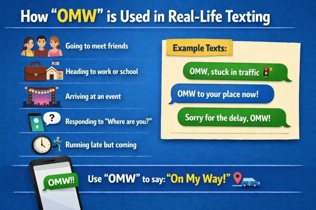 How OMW Is Used in Real-Life Texting