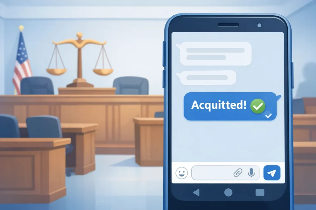 Acquitted Mean in Text