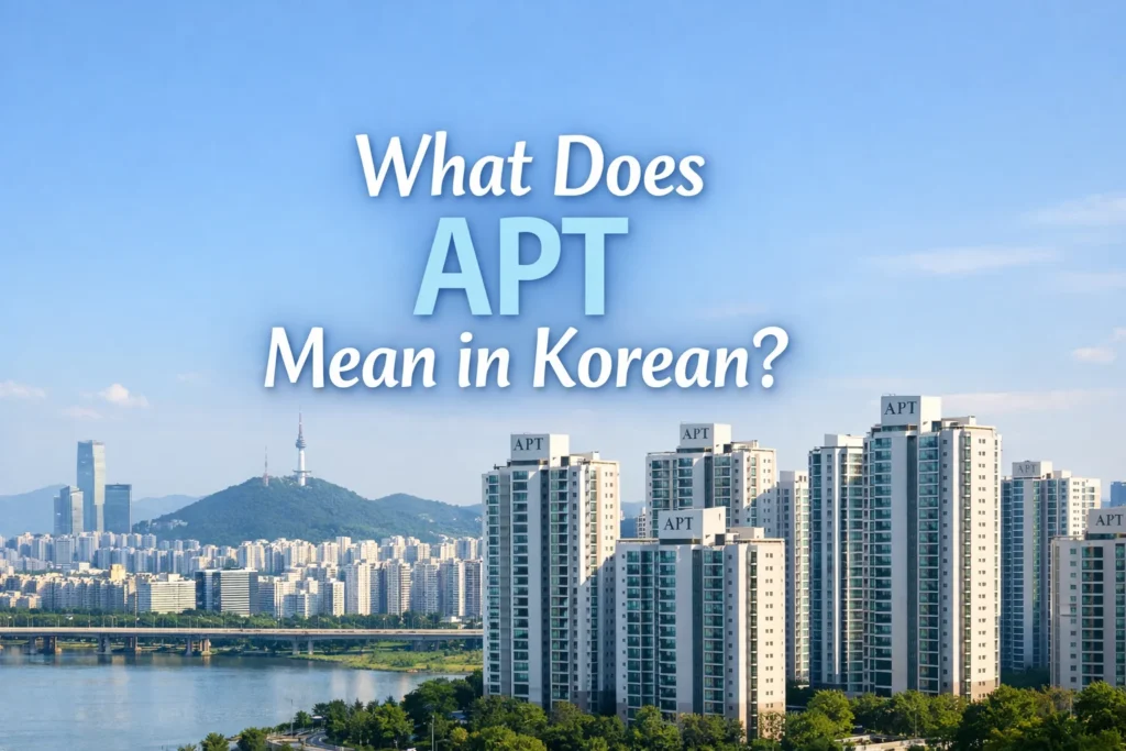 “APT” Mean in Korean
