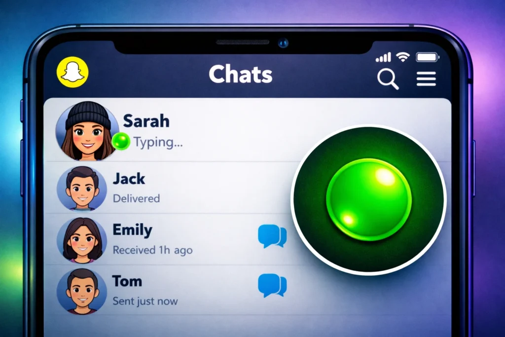 The Green Dot Mean on Snapchat in Text