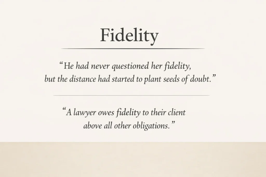 Fidelity in a Sentence: Real Example Usage