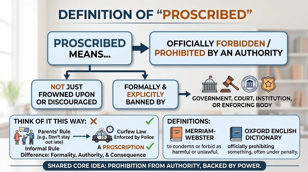 What Does Proscribed Mean? The Core Definition