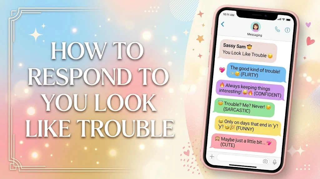 How to Respond to You Look Like Trouble