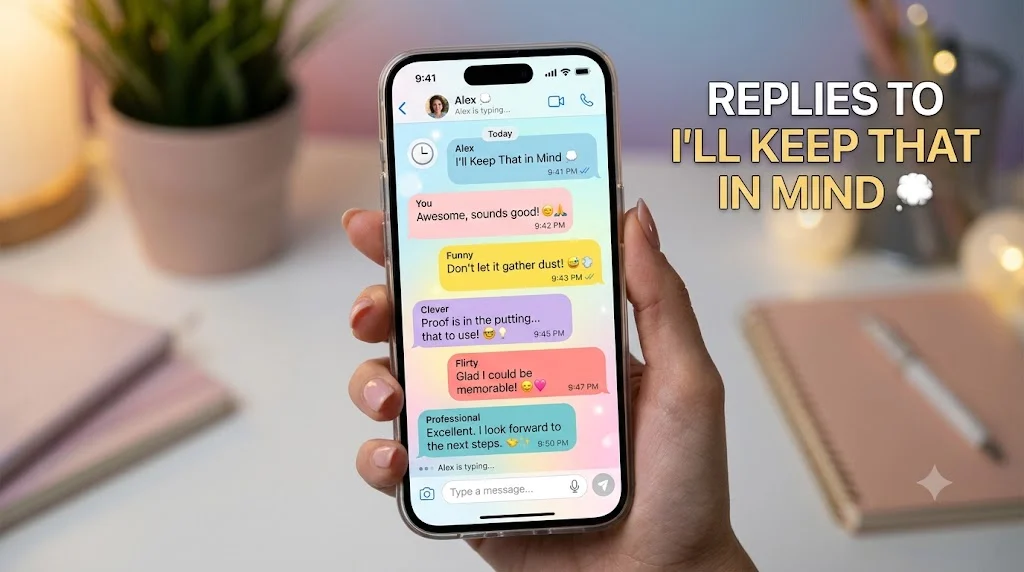 Replies to I'll Keep That in Mind