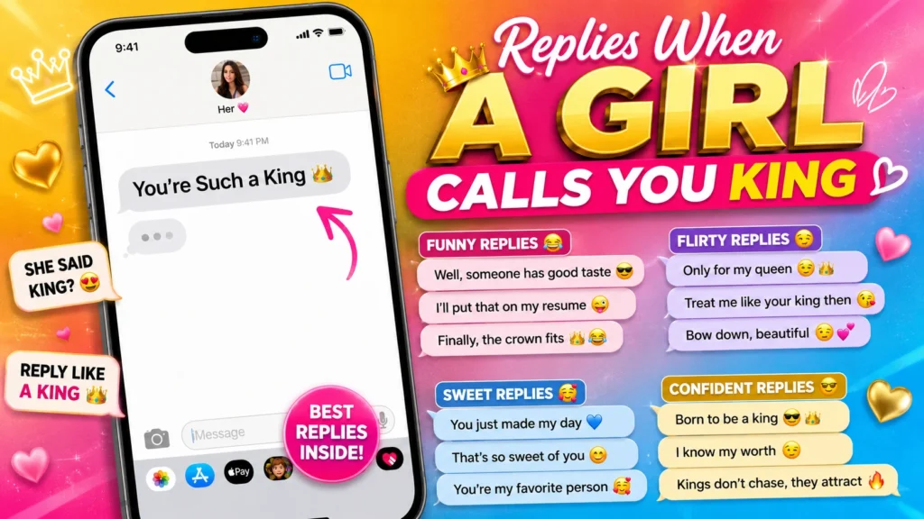 Replies When a Girl Calls You King