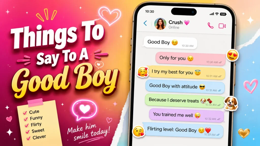 Things To Say To A Good Boy