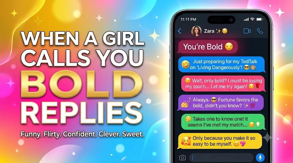 When a Girl Calls You Bold Replies